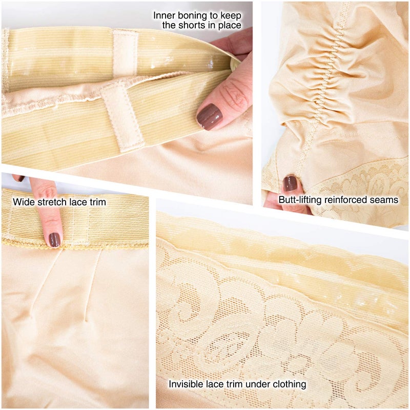 MD M&D Fajas Colombianas Levanta Cola y Cadera Butt Lifter Panties Shapewear Beige XL - Image 5